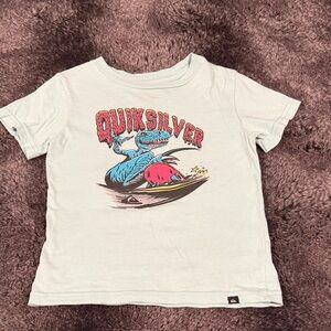 Boys Quiksilver Turquoise Shark Surf Graphic Tee